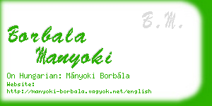 borbala manyoki business card
